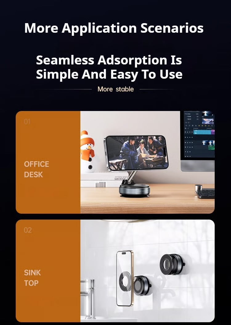 Vacuum Magnetic Suction Phone Holder