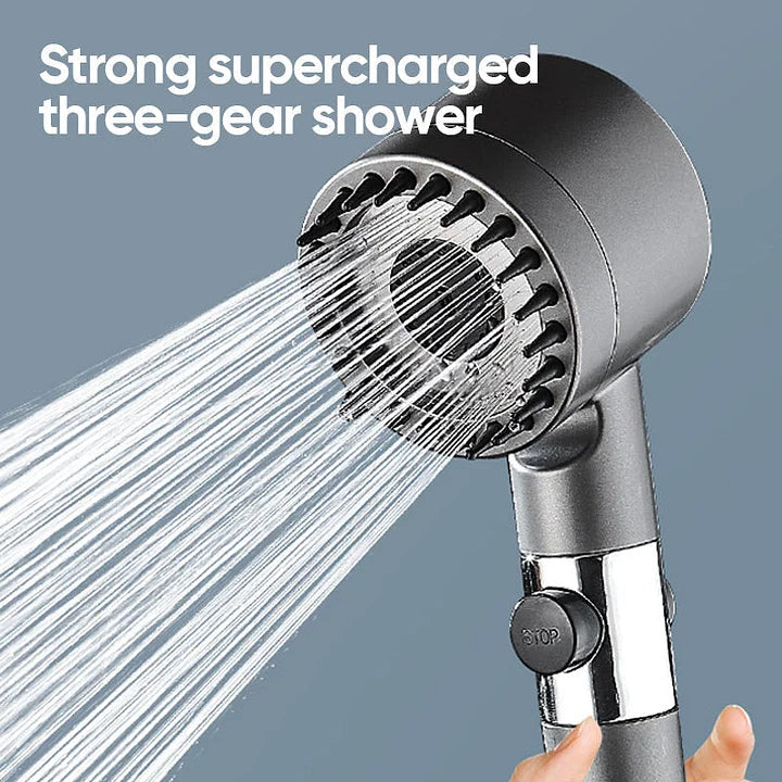 High Pressure 3-Setting Handheld filtration brush Shower head